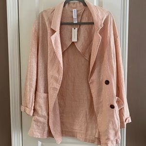 AMADI Lightweight Peach Blazer from Anthropologie